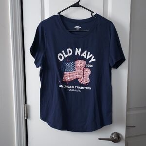 Old Navy Kids Navy Blue Graphic T-Shirt